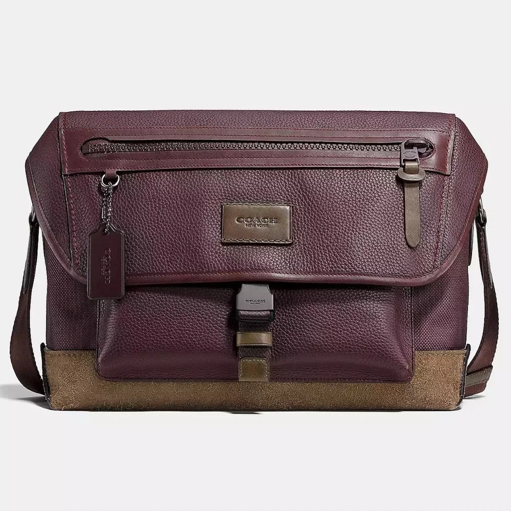 RARE Coach Brown Leather Manhattan Bike Bag - Picture 1 of 9